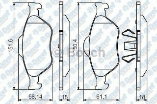 ÖN FREN DİSK BALATA ( FORD : FİESTA 1996-2008 ) resmi