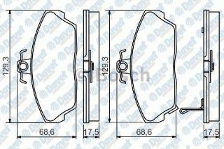 TB2190-ÖN BALATA CİVİC VI 95-05 ROVER 200 400 95-00 25 00-05 45 00-05 MG 01-05 800 92-93 resmi