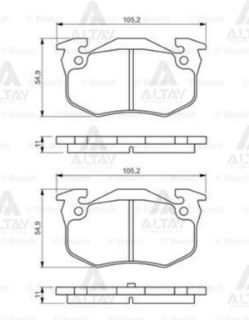 FREN BALATASI ARKA-(PEUGEOT: 106/206/306-RENAULT: CLIO-II "1.2-1.4" 00>03 )(WVA 20974) resmi