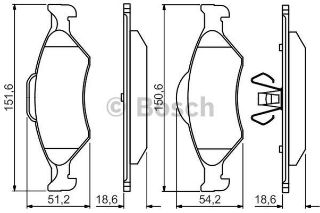 ÖN BALATA FİESTA 95 02 FORD KA 96 MAZDA 121 96 0986TB2374 resmi