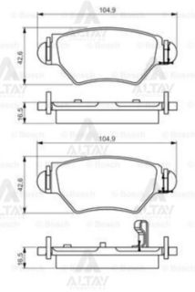 FREN BALATASI ARKA WVA 23258 ASTRA G 98 04 ZAFİRA 99> 1.4 1.6 1.8 2.0 resmi