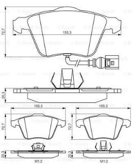 ON FREN BALATASI-BUYUK SEGMAN-  (VW GOLF 06-09  PASSAT 06-11  AUDI A3 04-13  SEAT LEON 06-10) resmi