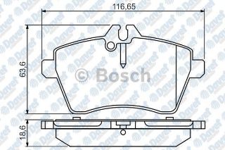 FREN BALATASI ÖN E:0986TB2898 VWA 24077  MERCEDES A SERISI W169 09/04- resmi