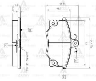 ÖN BALATA TMPR-TİPO-UNO 2000İE PUNTO ALFA 33 145 146 155 resmi