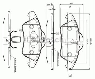 FREN BALATASI ÖN LT28-35 96>06 LT28-46 96>06 / V-CLASS 96> SPRINTER 95>06 VİTO 96>03 resmi