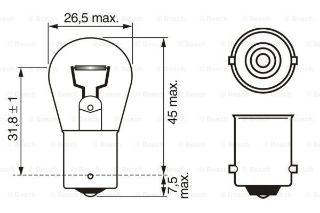 AMPUL ECO TRUCK 24 V P21W 21 W BA15S resmi