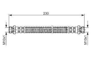 FREN HORTUMU SAĞ; ARKA. 230 MM resmi