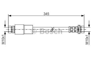 FREN HORTUMU; ARKA. 345.00 MM resmi