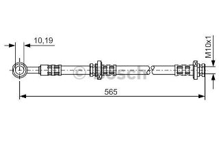 FREN HORTUMU SAĞ; ARKA. 565.00 MM resmi