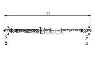 FREN HORTUMU; ARKA. 490.00 MM resmi