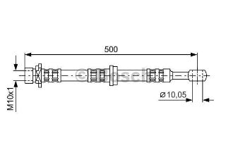 FREN HORTUMU; ÖN. 500.00 MM resmi