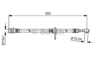 FREN HORTUMU SAĞ; ÖN. 560.00 MM resmi