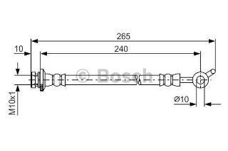 FREN HORTUMU; SOL; ARKA. 390.00 MM resmi