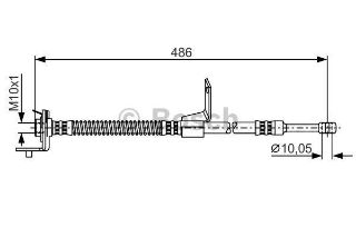 FREN HORTUMU SAĞ; ÖN. 486.00 MM resmi