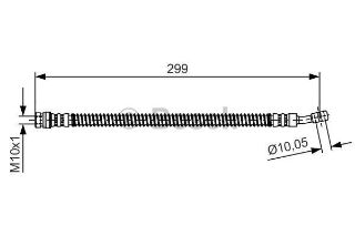 FREN HORTUMU; ÖN. 299.00 MM resmi