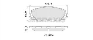 ÖN  FREN BALATASI AURIS 2007 2012 COROLLA 2006 2012 (VVT I BENZİNLİ) resmi