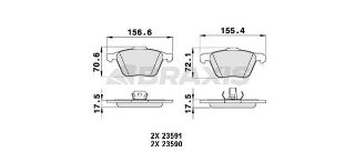 ÖN  FREN BALATASI VOLVO S60 00> S70 97>00 S80 98> V70 97>07 V70 01>07 XC70 00> XC90 02>12 16 JANT resmi