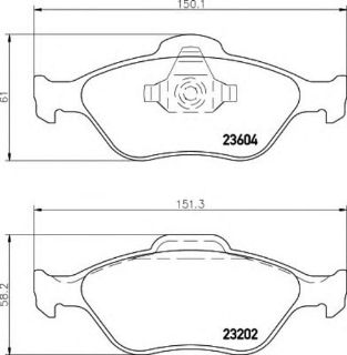 ÖN  FREN BALATASI FİESTA IV / V 95>08 FUSİON 02>12 KA 1.6 03>08 MAZDA 121 III 03> ABSLI resmi