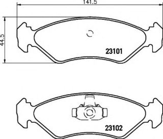 ÖN  FREN BALATA FİESTA IV 1.25.1.3 / 1.4 95>02 FORD KA 96>08 MAZDA 121 III 1.25 / 1.3 96>03 ABSSIZ resmi