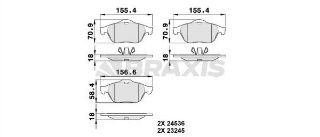 ÖN  FREN BALATASI MEGANE II 05 1.5 1.6 16V 1.9 2.0 16V 2.0 16 GRAND SCENİC II III CLİO III 2.0 16V resmi