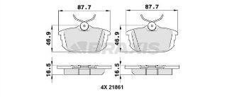 ARKA FREN BALATASI CARİSMA 96>06 COLT 04>10 SPACESTAR 98>04 PERSONA WIRA 00>02 VOLVO S40 V40 96 resmi