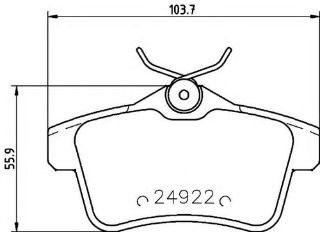 ARKA FREN BALATASI P308 RCZ C4 II DS4 P3008 P5008 P508 1.6GTI / 1.6HDI / 2.0HDI 07 / 10> resmi