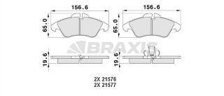 FREN BALATASI ÖN V-CLASS 638 97>03 VİTO 638 97>03 SPRINTER 97>06 LT 28/35 96>06 resmi