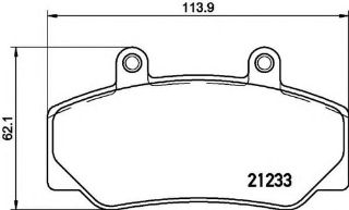 ÖN  FREN BALATASI VOLVO 740 760 2,0 2,3 2,4D U:113,9MM Y:62MM K:16,4MM resmi