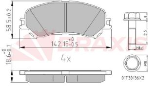 FREN BALATASI ÖN MEGANE IV ESPACE V SCENİC IV TALISMAN resmi