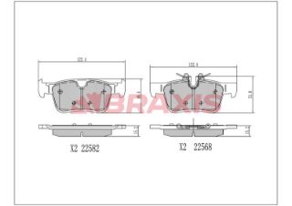 ARKA FREN BALATASI TAKIMI  VOLVO S90 II (234) 2.0 D3 16> V90 II (235, 236) 2.0 16> S60 III 20> V60 16> XC60 II 19> (16 INC) resmi