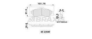 ÖN  FREN BALATASI RANGER 2.5TD 4X4 04> 2.5.2.5D 4X4 99>02 06>11 B2500 01>03 BT 50 resmi