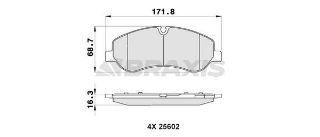 ÖN  FREN BALATASI TOURNEO CUSTOM TRANSİT CUSTOM V362 2.2TDCI 12 /> (ARKA TEK TEKER) resmi