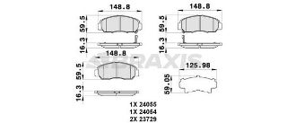 ÖN  FREN BALATASI HONDA CİVİC 1,4-1,6-1,8 HB-SEDAN 2006-2012 - HONDA FRV 2006 -> resmi