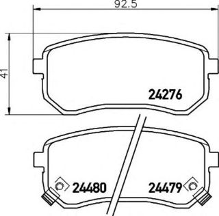 ARKA FREN BALATASI HYUNDAİ I10 1.1 1.1 CRDI 2007> KİA PICANTO 1.0 1.1 2004> resmi