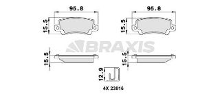 ARKA FREN BALATASI COROLLA 1.4 1.6 VVTI BENZİNLİ 2003 2007 resmi