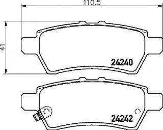 ARKA FREN BALATASI PATFINDER 2.5DCI 4X4 05>11 NAVARA 05>11 resmi