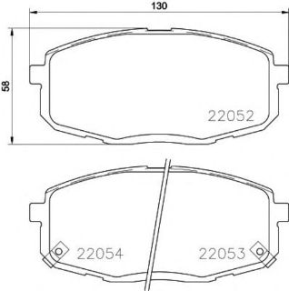 ÖN  FREN BALATASI ELANTRA 05 11 COUPE 02> SONATA 01 05 TUCSON 04 08 CERATO 08 10 MAGENTIS 01 resmi