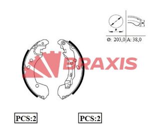 ARKA FREN BALATASI PABUC MİCRA III K12 03>10 NOTE 07>10 CLİO II 04> CLİO III 05> resmi