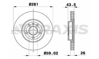 ÖN  FREN DİSK AYNASI EXPERT JUMPY SCUDO P806 EVASION 1.9TD / 2.0 / 2.0T / 2.1 TD (94 06) / (HAVA SOGUTMALI resmi