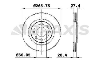 ÖN  FREN DİSK AYNASI HAVALI PARTNER BERLİNGO < 03 1.4I 1.8D 1.9D P306 XSARA ZX BX XANTIA XSARA PICAS resmi