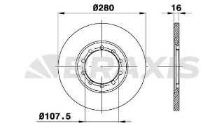 ARKA FREN DİSK AYNASI TRANSİT V347 2.2TDCI / 2.4TDCI / 3.2TDCI 06>14 A.CEKER+ABSLI resmi