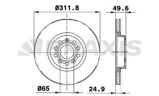 ÖN  FREN AYNASI HAVALI OCTAVIA CADDY III PASSAT / CC GOLF V / VI / VII JETTA III / IV SCIROCCO TİGUAN TOURAN A1 A3 Q3 TT ALHAMBRA ALTEA LEON TOLEDO OCTAVIA YETI BEETLE SUPERB PASSAT 01>16 resmi