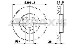 FREN DİSKI ÖN E-CLASS W211 02>08 S211 03>09 resmi