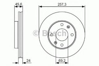 ÖN  FREN DİSK AYNASI 257MM ELANTRA 1.6 1.8 2000 2006 MATRİX 1.5 CRDI 1.6 1.8 2001> resmi