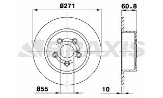 ARKA FREN DİSK AYNASI DÜZ AVENSİS 1.8 2.0 VVT I 00>02 271X5 resmi