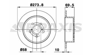 ARKA FREN DİSK AYNASI SUBARU LEGACY 4 2.0I resmi