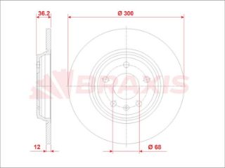 FREN DİSKI ARKA A4 A5 15 > Q5 17 > resmi