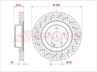 FREN DİSKI ÖN S-CLASS W221 06>13 C216 06>13 resmi