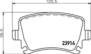 FREN BALATASI ARKA BM CADDY-PASSAT-GOLF-JETTA-A3-A4-A6-LEON 04- resmi