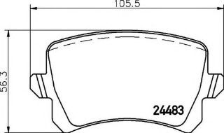 FREN BALATASI ARKA BM TİGUAN-PASSAT-CADDY-A6-Q3 06- resmi